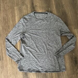 Lululemon Shirt Men's Gray Long Sleeve Tee Lightweight Performance Crew Neck XL